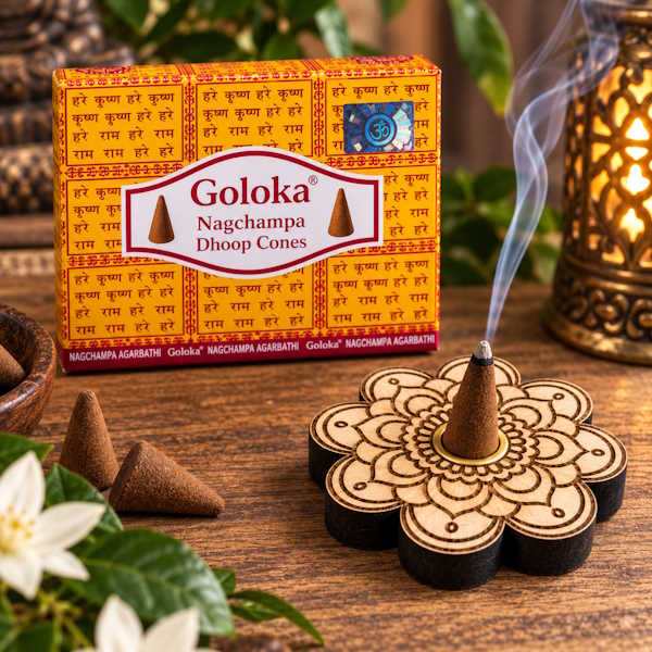 Incienso conos Goloka nag champa Amarillo